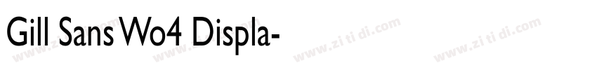 Gill Sans Wo4 Displa字体转换
